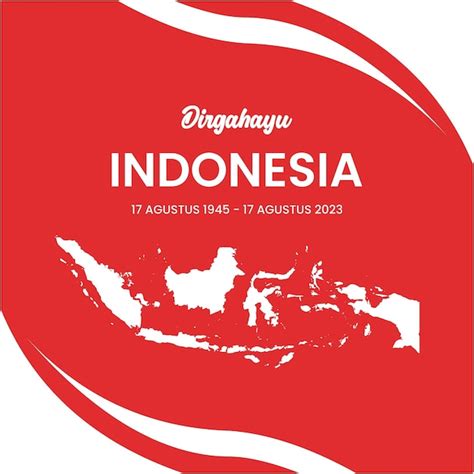 premium vector dirgahayu republik indonesia  flag