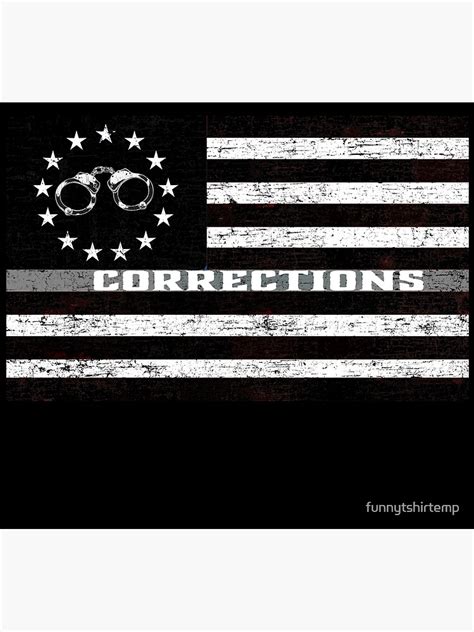 Thin Grey Line Betsy Ross Flag Corrections Officer Poster For Sale By