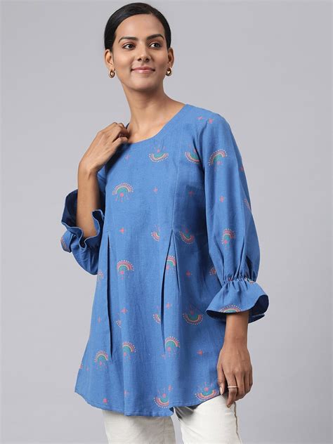 Buy Fabindia Printed Placement Print Tunic Tunics For Women 21159298