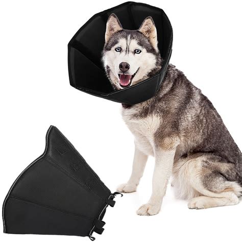 Ndegh Soft Pet Recovery Cone Collar for Large Dogs & Cats - Adjustable ...