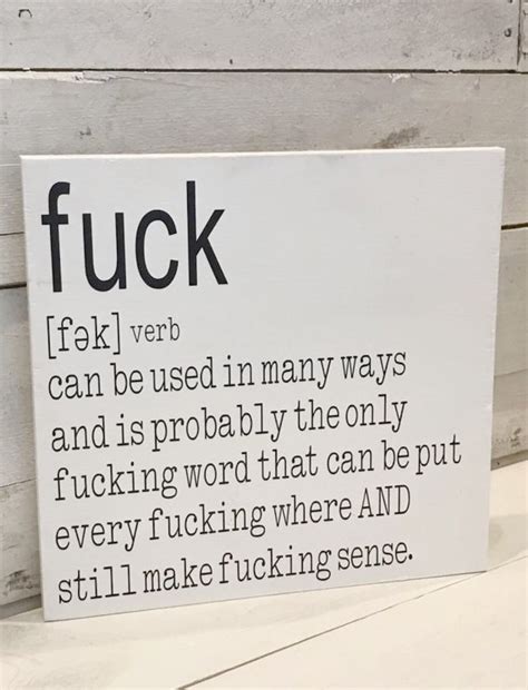Fuck Sign L Fuck Definition L Fuck Definition Sign L Humorous Etsy