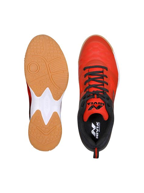 Buy Men Red And Black Hy Court Badminton Shoes From Fancode Shop