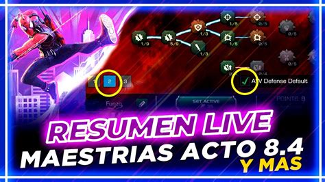 Resumen Live Acto 84 Maestrías Nuevos Campeones Y Mas Marvel Batalla Mcoc Youtube