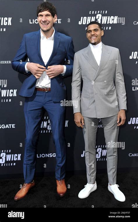 Boban Marjanovic Left And Tobias Harris Attend A Special Screening Of John Wick Chapter 3