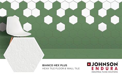 Johnson Endura Clay Bianco Hex Plus Glazed Vitrified Hexa Wall