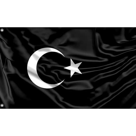 Black Turkey Flag Unique Design Print High Quality Materials 5 Sizes ...