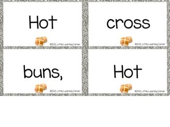 Hot Cross Buns BUILD A POEM Nursery Rhyme Pocket Chart Center TPT
