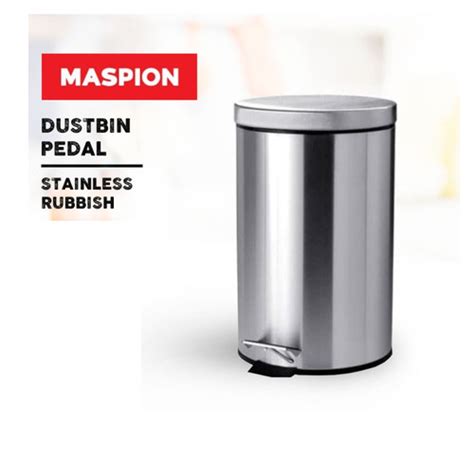 Jual Tempat Sampah Stainless Injak Maspion 12 Liter Dustbin Pedal