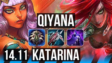 Qiyana Vs Katarina Mid Solo Kills Games Euw Challenger