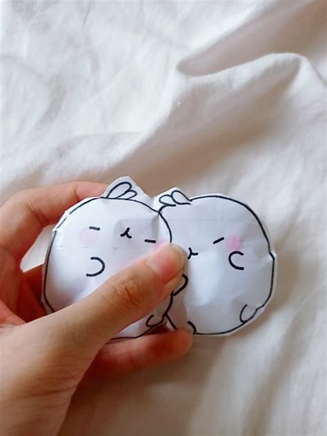 Molang Rabbit Paper Squishy 興趣及遊戲 手作＆自家設計 文具及工藝 手作 Carousell