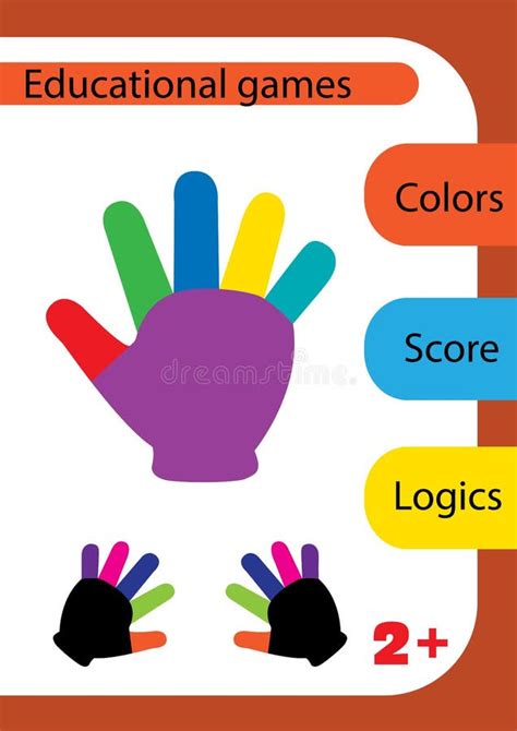 Educational Games for Kids. Bright Menu Illustration Stock Illustration ...