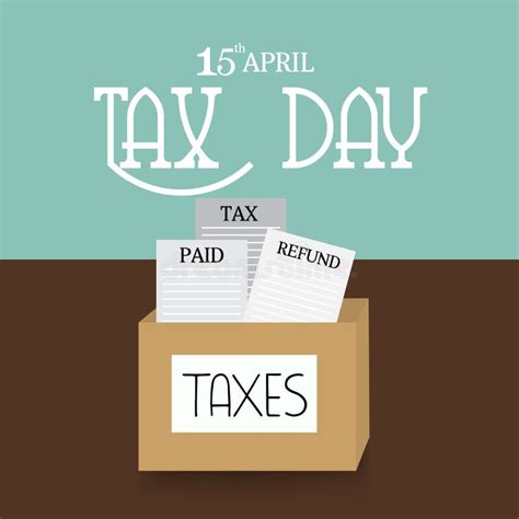 Happy Tax Day Stock Illustration Illustration Of Colorful 69628147