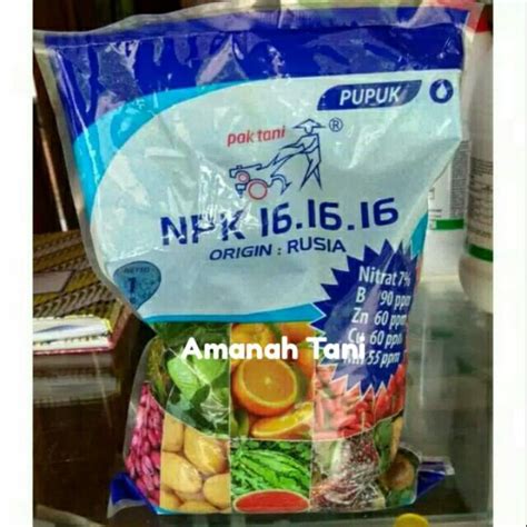 COD PUPUK NPK PAK TANI 16 16 16 Pupuk Penyubur Sayuran Dan Buah 1 Kg