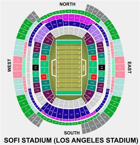 Sofi Stadium Seating Maps With Rows And Seat Numbers