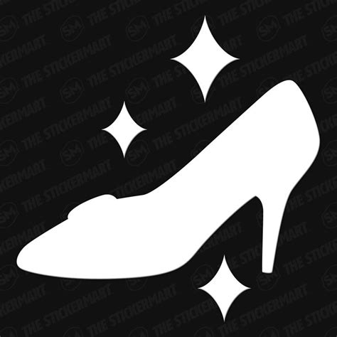 Cinderella's Glass Slipper, Sparkles Vinyl Decal | Glass slipper ...