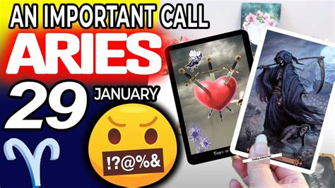 Aries ♈️ 🔴 An Important Call 😨 📞horoscope For Today January 29 2023♈