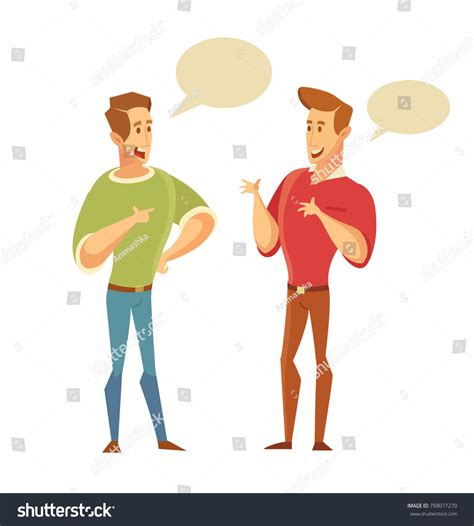 Two Men Talking Each Other Discussion Stock Vector Royalty Free