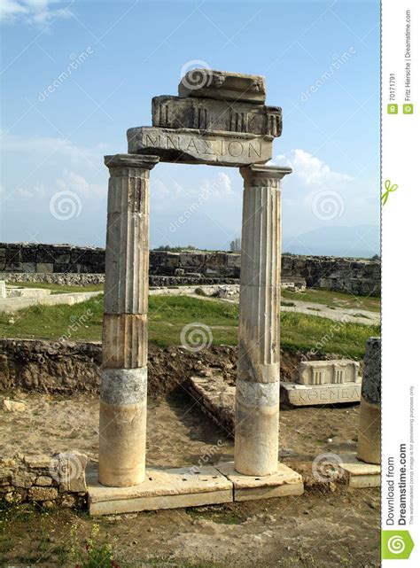 Turkey Hierapolis Pamukkale Archaeological Site Of The Ancient