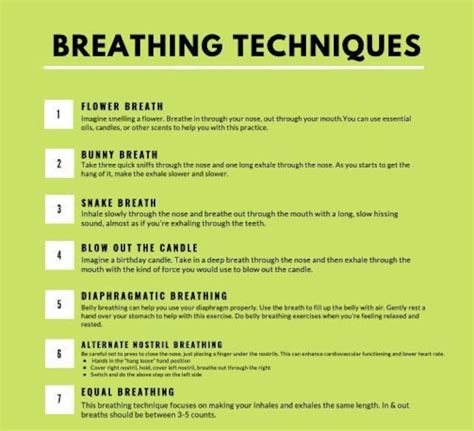 Breathing Techniques INSTANT DOWNLOAD - Etsy