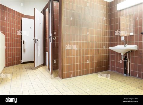 In An Public Building Are Womans Toilets Whit Sinks Stock Photo Alamy