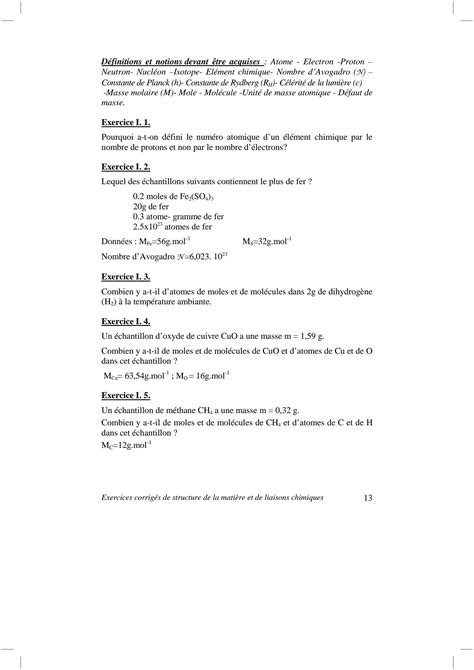 SOLUTION Exercices Corrig S Structure De L Atome Solutions Studypool