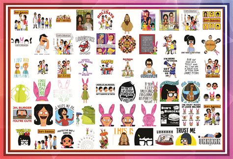 Bob S Burgers Png Bundle Bobs Burgers Png Clipart Files For