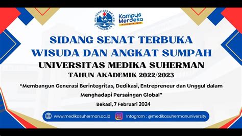 Sidang Senat Terbuka Wisuda Dan Angkat Sumpah Universitas Medika