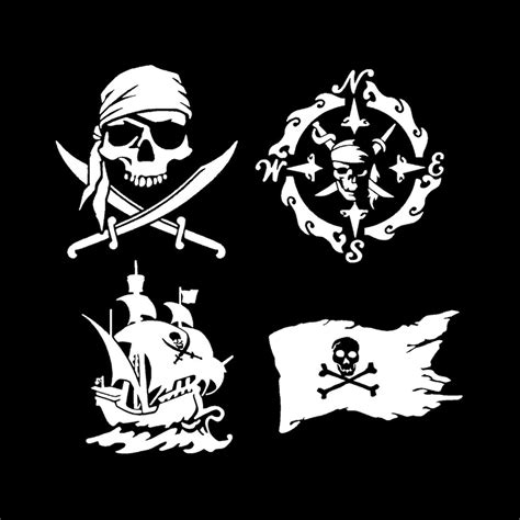 Pirate Decals 4 Pack Etsy