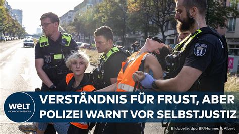 LETZTE GENERATION Autofahrer frustriert wegen Straßenblockaden