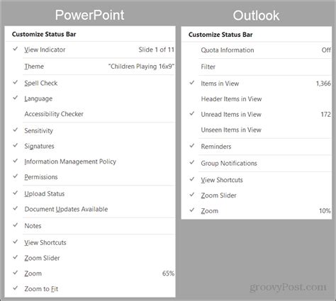 How To Customize And Use The Status Bar In Microsoft Office Applications