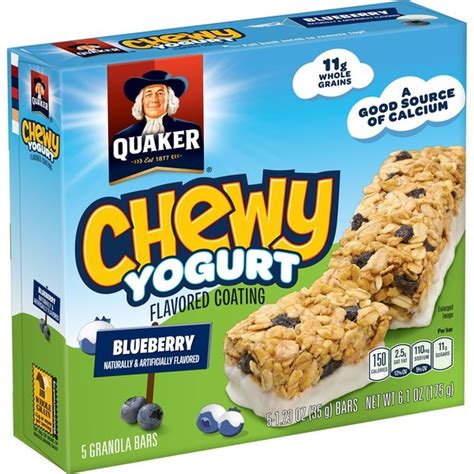 Quaker Chewy Yogurt Bluberry Granolabars 61 Oz Instacart