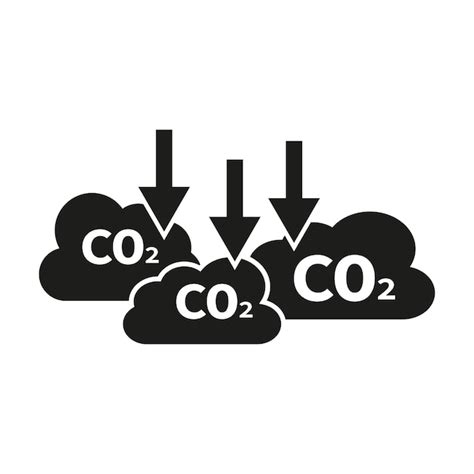 Icono De Reducci N De Emisiones De Carbono Co Ilustraci N Vectorial