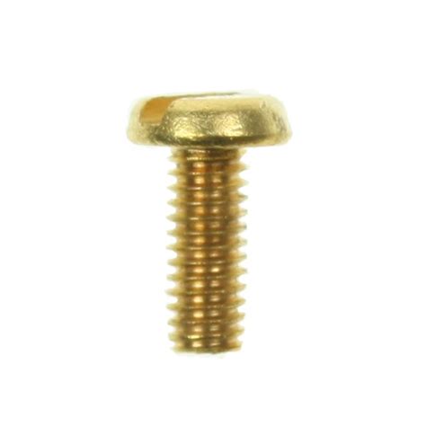 100 M4x12mm Brass Pan Head Screws Slotted Machine Screws Uk