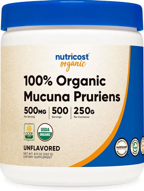 Amazon Nutricost Organic Mucuna Pruriens Powder 250 Grams