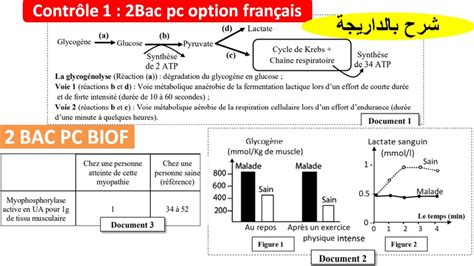 Contrôle 1 Svt 2 Bac Pc Option Français شرح بالداريجة Youtube