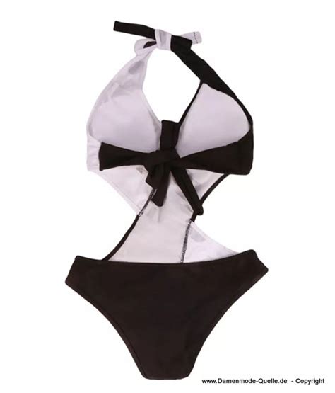 Bikinis Und Badeanzüge 2024 Sexy Patchwork Badeanzug 2023 Mit Cut Out In Schwarz Weiss