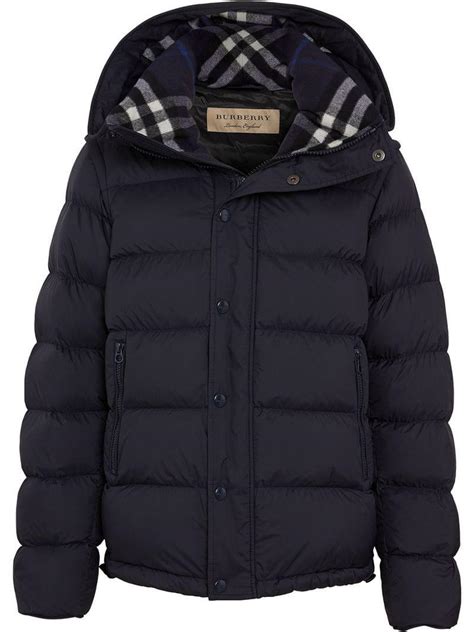 Burberry Goose Detachable Sleeve Down Filled Hooded Puffer Jacket In Blue For Men Lyst