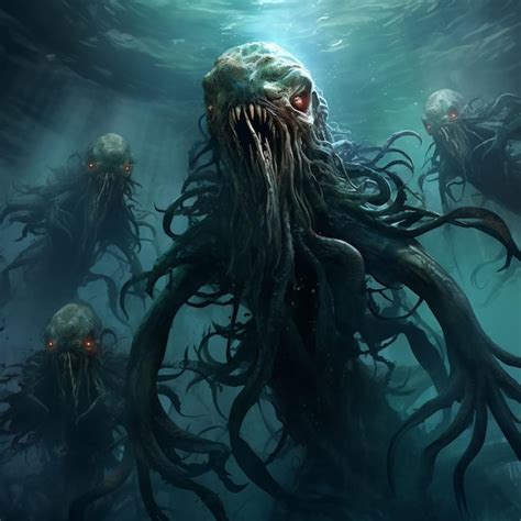 Premium AI Image | Deepsea Nightmares Creatures from the Abyss