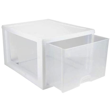 Sterilite Corporation 4 Pack White Stackable Plastic Storage Drawer 10