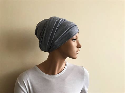 In One Gray Melange Hijab Jersey Turban Volume Ready Etsy