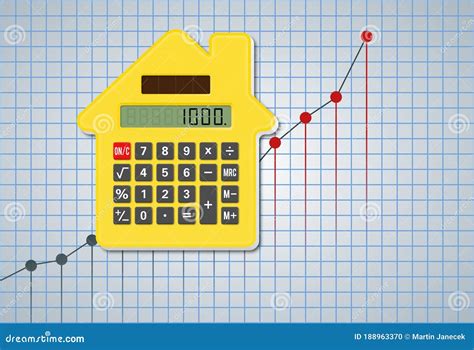 Calculator House, Power Consumption Chart Stock Photo - Image of ...