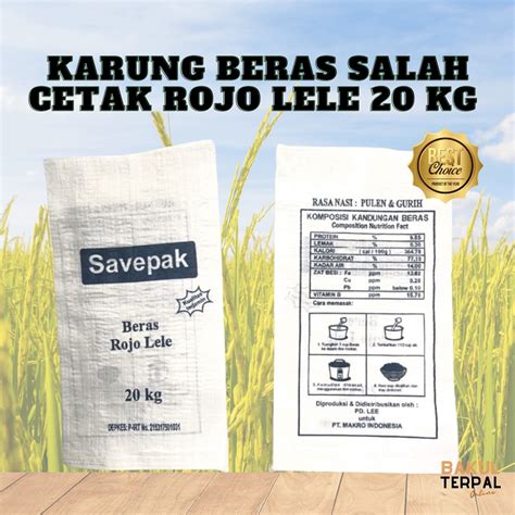 Jual PROMO Karung Beras Rojo Lele 20kg Salah Cetak Shopee Indonesia