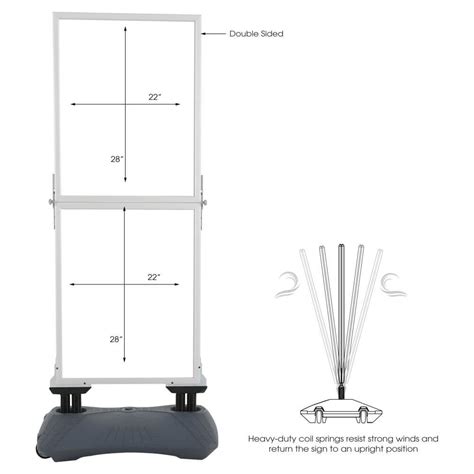 Windpro Slim 2 Tier Weather Wind Resistant Outdoor Pavement Sidewalk