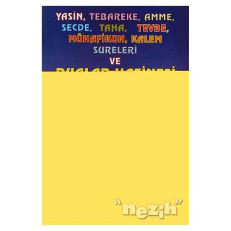 Yasin Tebareke Amme Secde Taha Tevbe M Nafikun Kalem Sureleri Ve