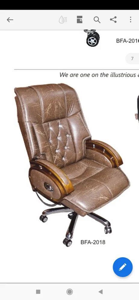 Leather High Back Office Boss Chair Fixed Arm At Rs 6900 In