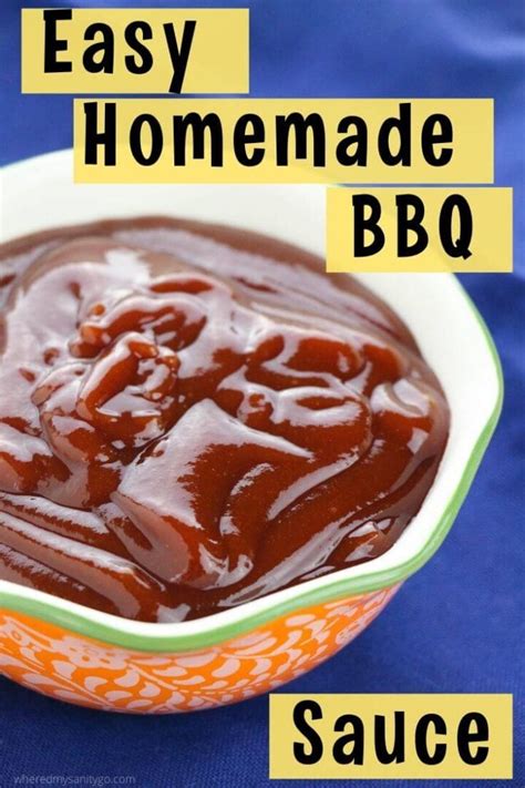 Easy Homemade BBQ Sauce Recipe With Ketchup And Brown Sugar