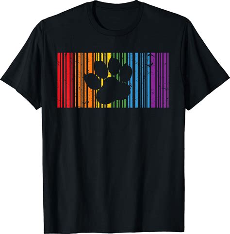 Lgbt Rainbow Colors Barcode Icon Pride Gay Bear Paw T Shirt Walmart