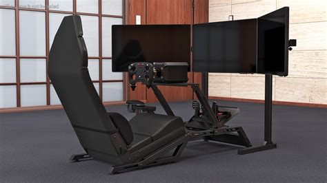 F1 Racing Sim Gaming Setup with Monitors 3D Model $99 - .3ds .blend ...