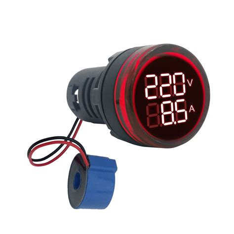 Mini Volt Amperímetro digital LED 80 500Vca y 100A ROJO