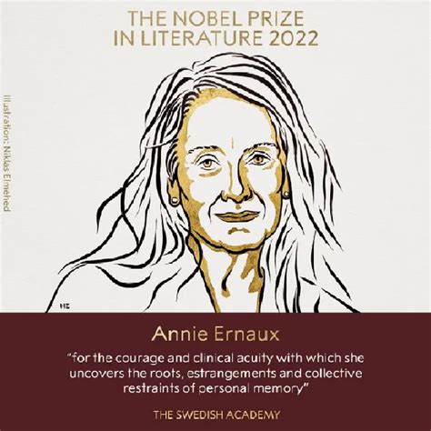 Litt Rature La Fran Aise Annie Ernaux Re Oit Le Prix Nobel